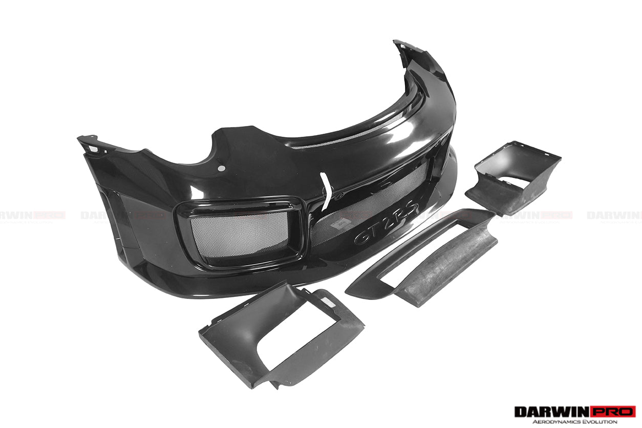 2013 - 2019 Porsche 911 991 Turbo S GT2RS Style Partial Carbon Fiber Front Bumper and Fender